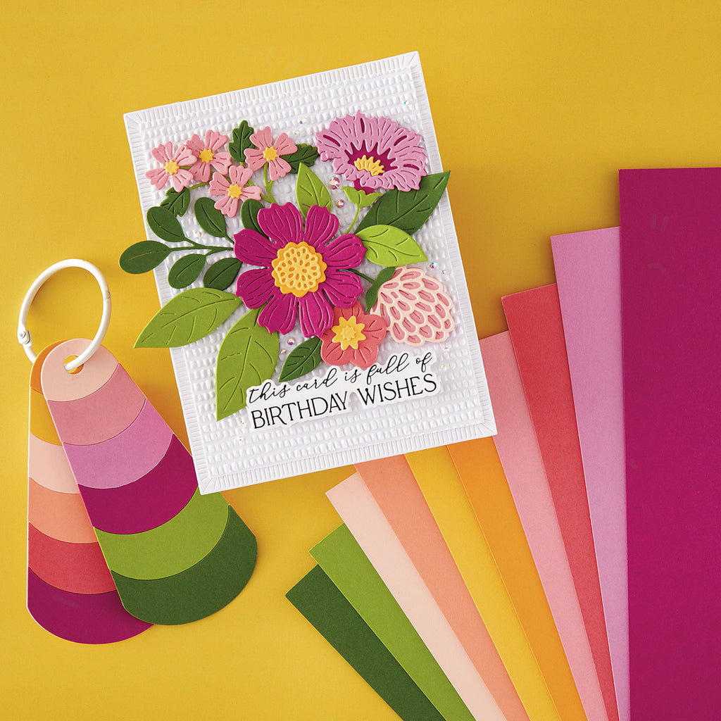 Spellbinders Blooms ColorWheel Cardstock Assortment csa-048 birthday