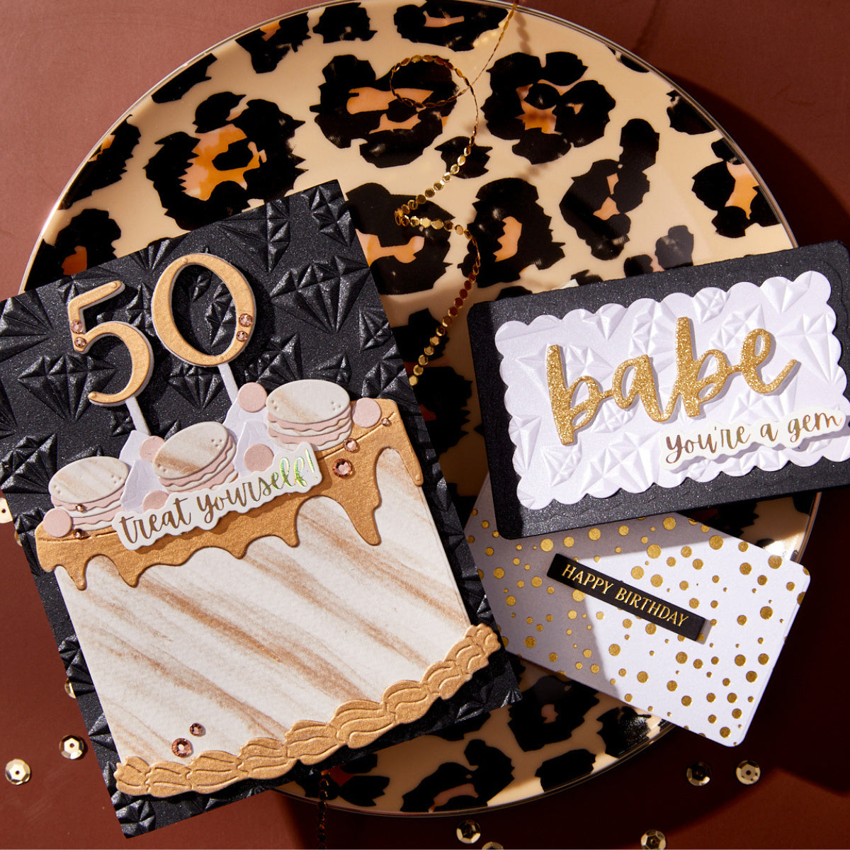 Spellbinders Bougie Birthday Sentiments Press Plate and Die Set bp-272 babe