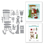 Spellbinders Christmas Rocking Chair Etched Dies s6-258