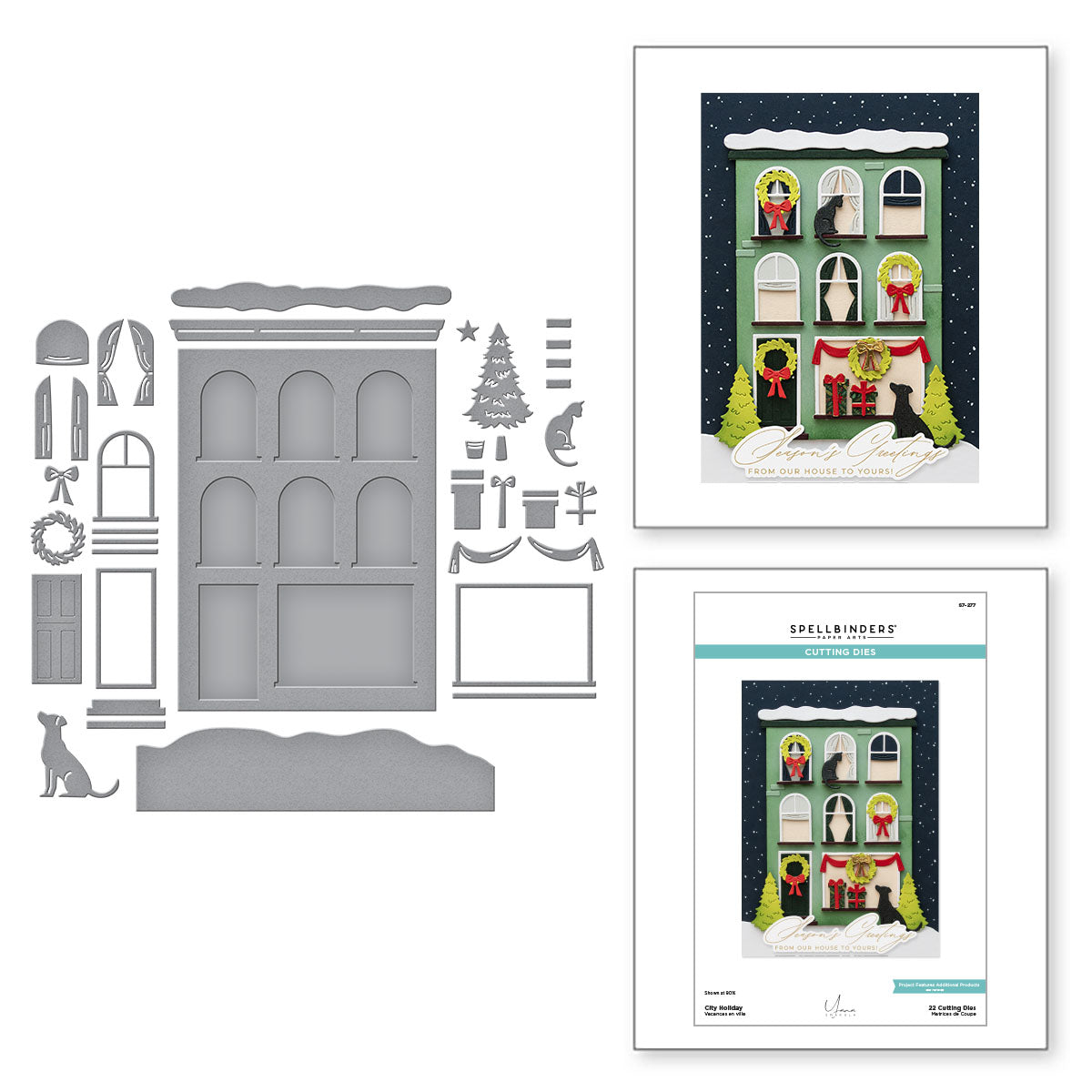 Spellbinders City Holiday Etched Dies s7-277