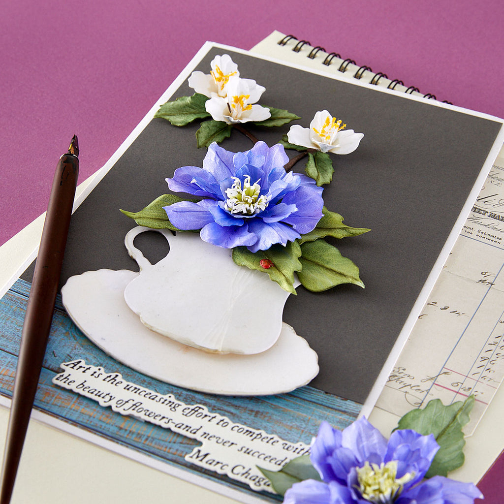 Spellbinders Clematis Poet Etched Dies s5-712 flowers