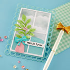 Spellbinders Containers, Foliage and Garden Planter Die Bundle much love