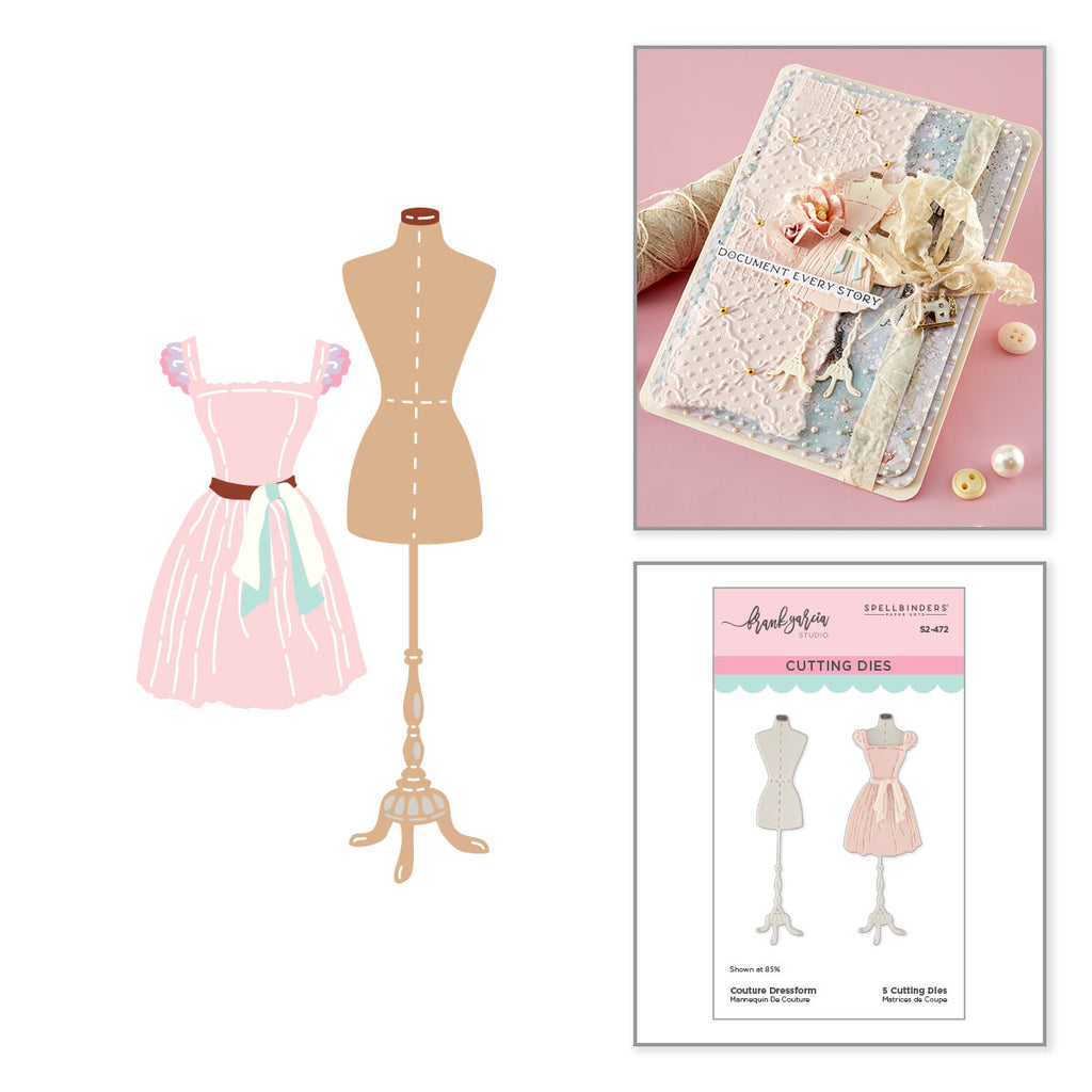 Spellbinders Couture Dressform Etched Dies s2-472