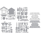 Spellbinders Cuckoo Cottage Die and BetterPress Plate Bundle pieces