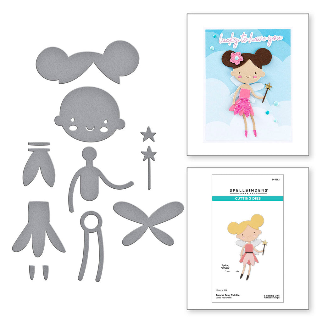 Spellbinders Dancin' Fairy Twinkle Etched Dies s4-1382*