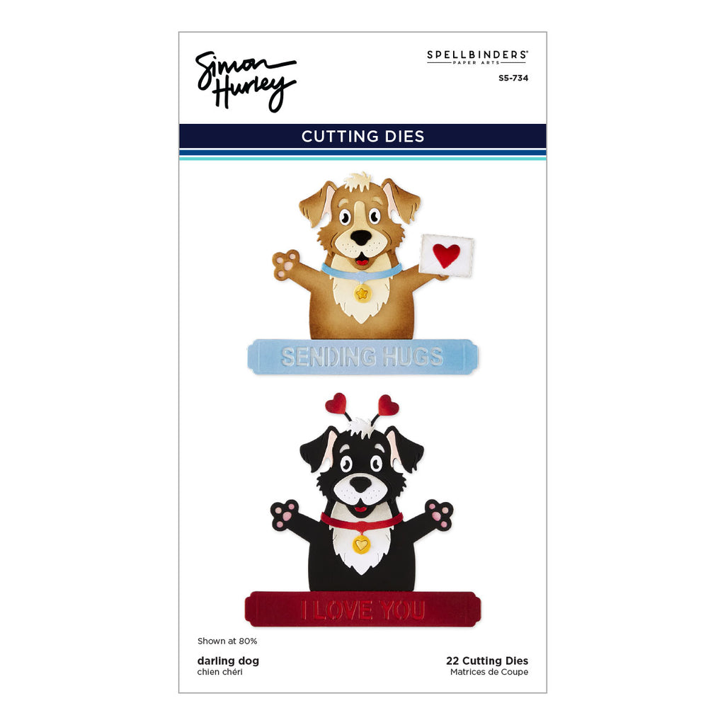 Spellbinders Darling Dog Etched Dies s5-734
