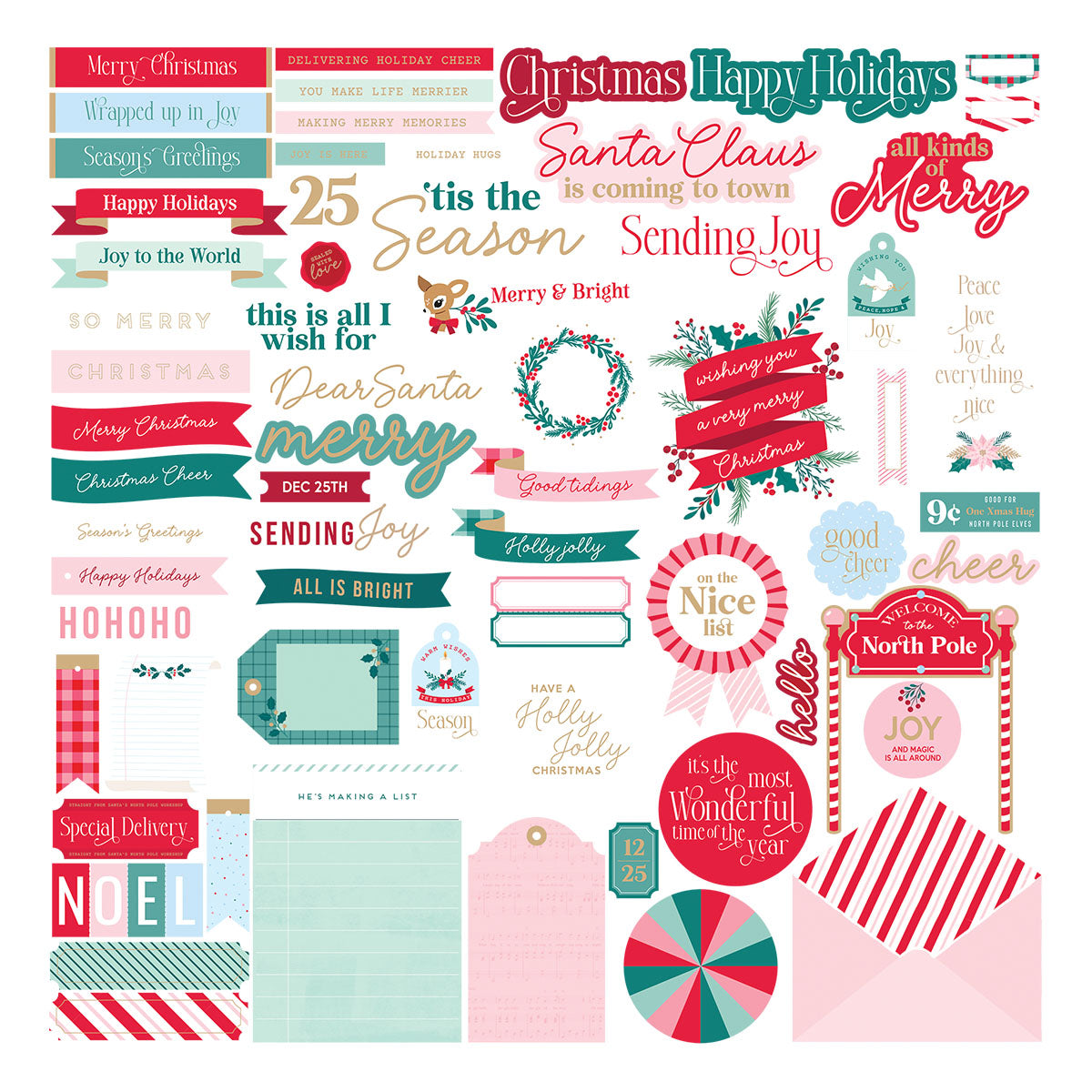 Spellbinders Dear Santa Die Cut Sentiments scse-041