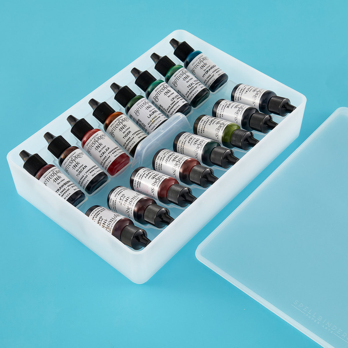 Spellbinders Deep Stax Reinker and Ink Pad Bundle Deep Stax Reinker Bottle Tray t-107