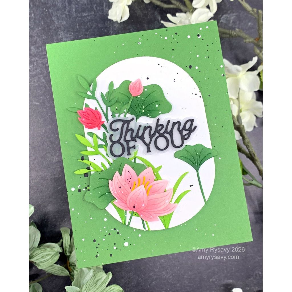 Spellbinders Essential Stylish Ovals Etched Dies S5-562 thinking of you
