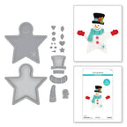 Spellbinders Felt Snowman Star Etched Dies s7-262