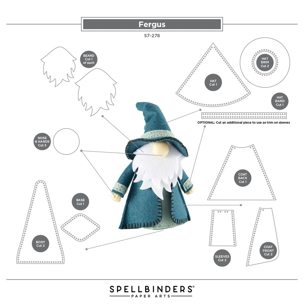 Spellbinders Fergus Seasonal Die Bundle assembly