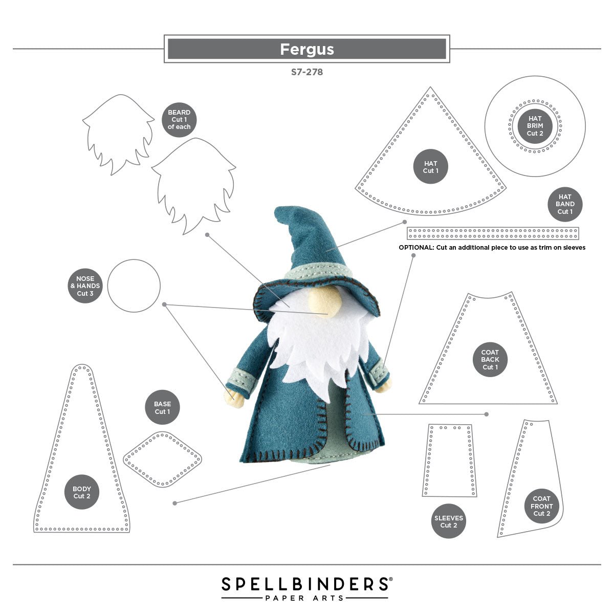 Spellbinders Fergus Seasonal Die Bundle assembly