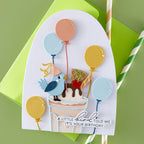 Spellbinders Fountain Wishes Sentiments BetterPress Plate and Die Bundle birthday
