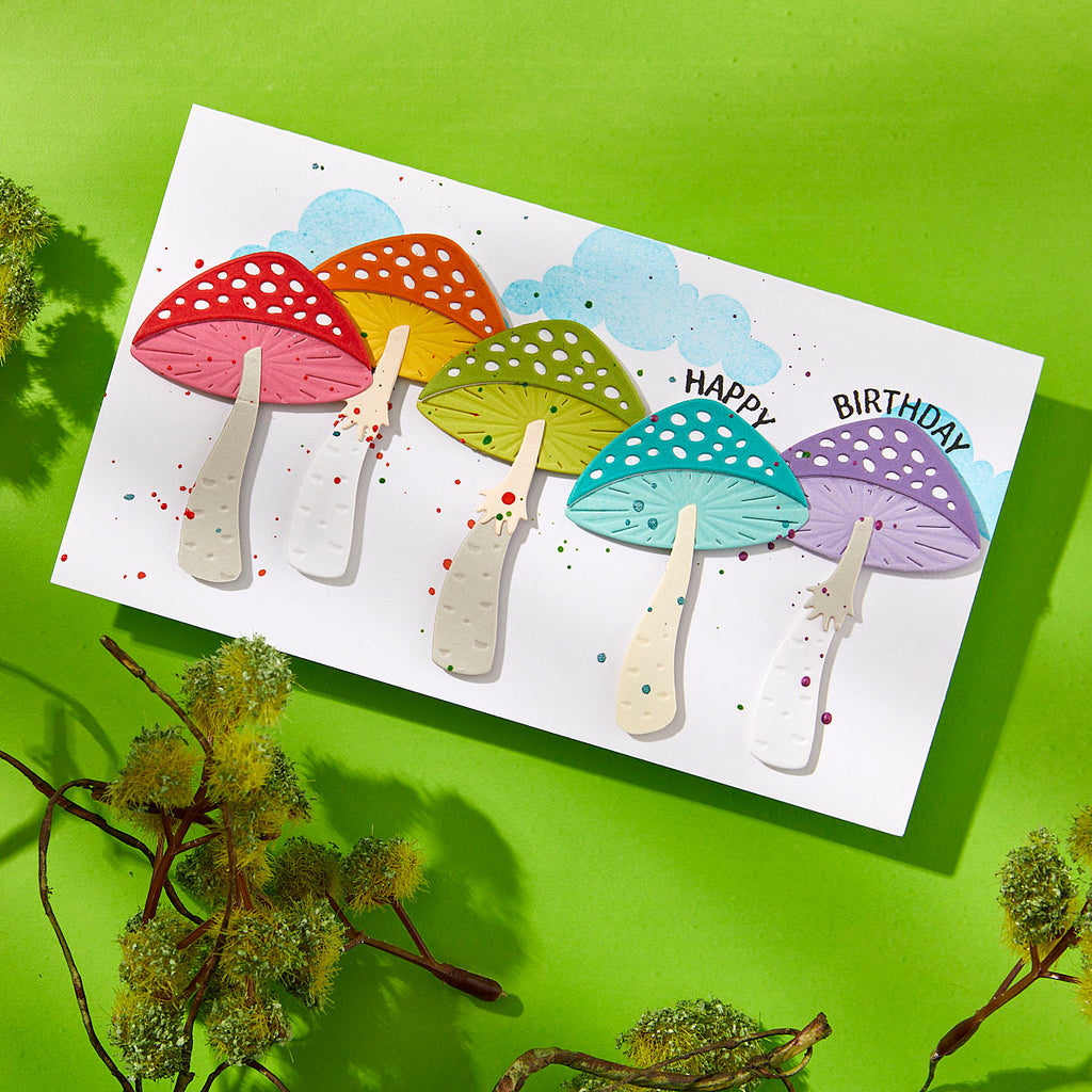 Spellbinders Frog Prince Etched Dies s4-1356 mushroom