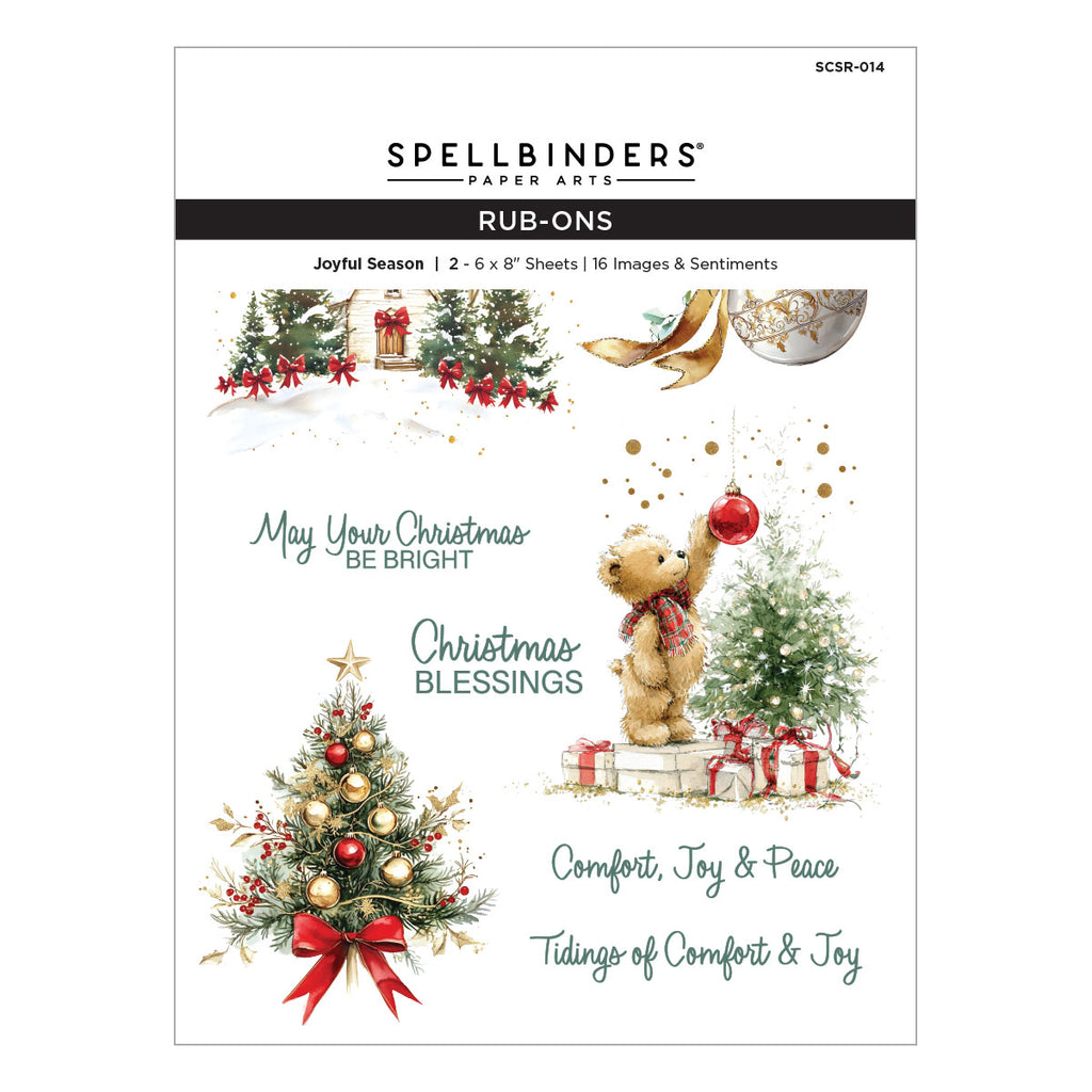 Spellbinders Joyful Season Rub Ons scsr-014