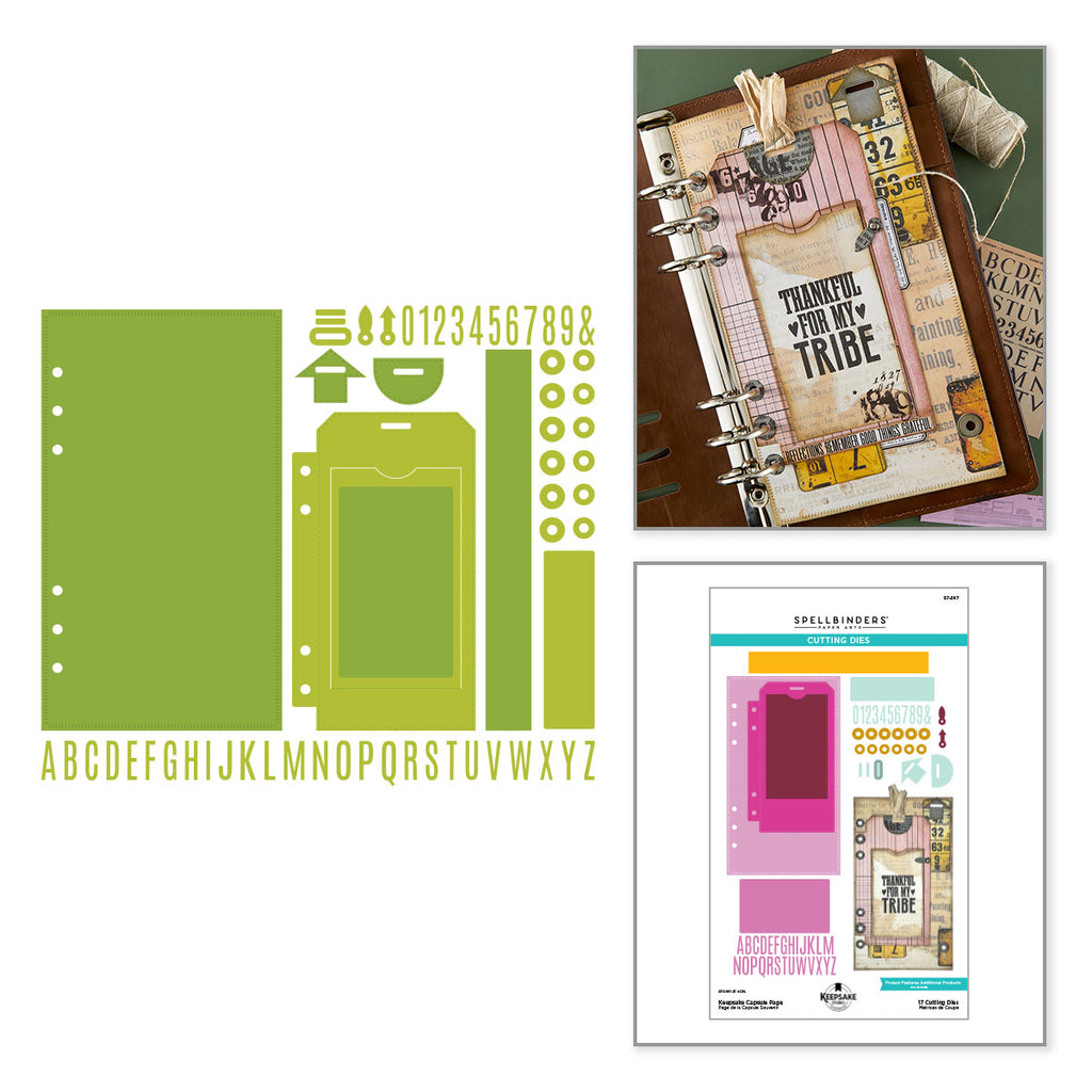 Spellbinders Keepsake Capsule Page Etched Dies s7-297