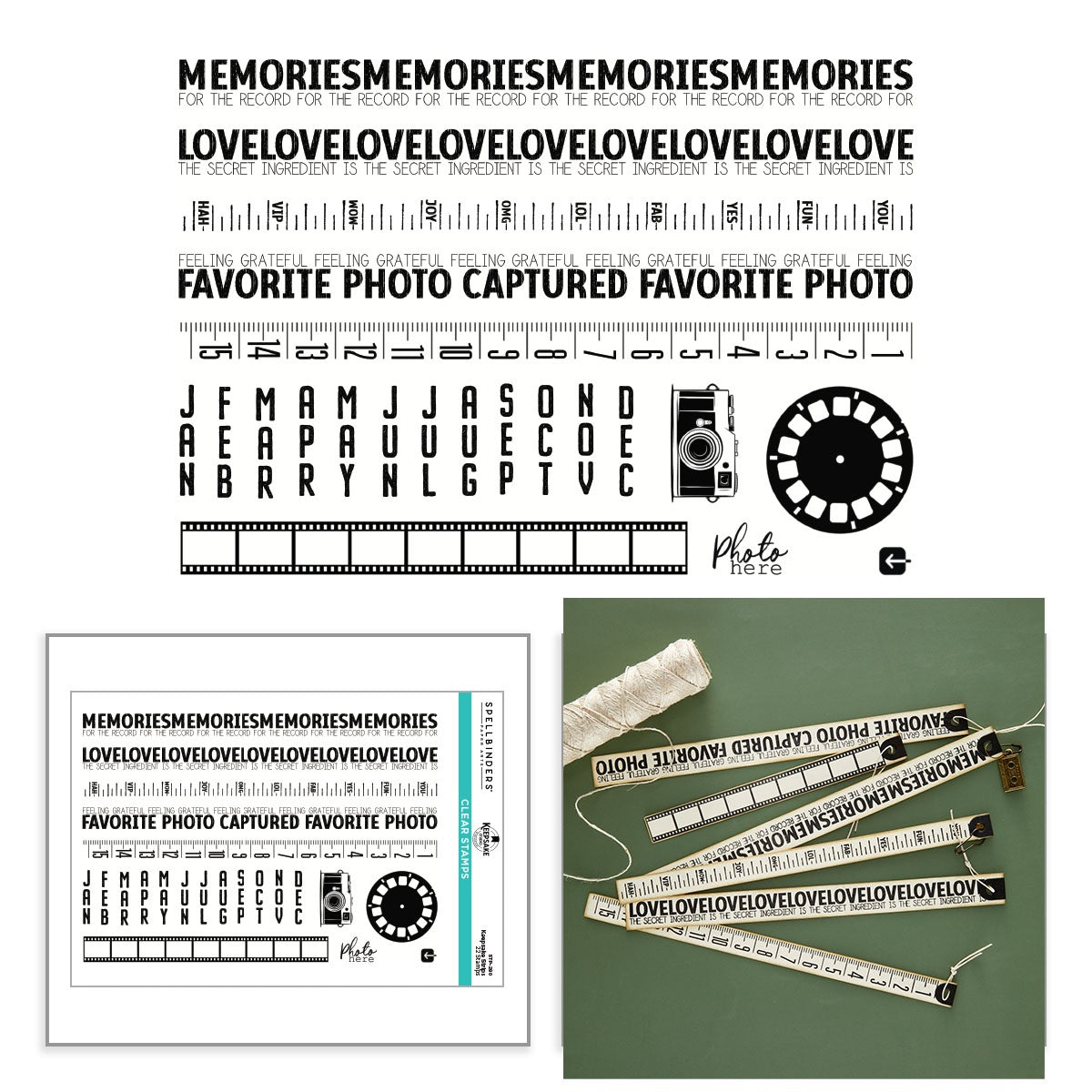 Spellbinders Keepsake Strips Clear Stamp Set stp-280