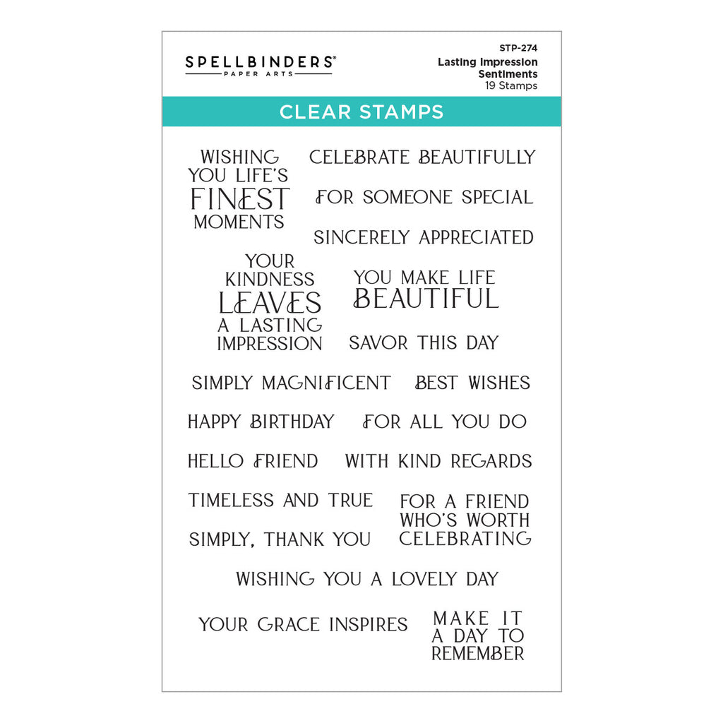 Spellbinders Lasting Impressions Clear Stamp Set stp-274

