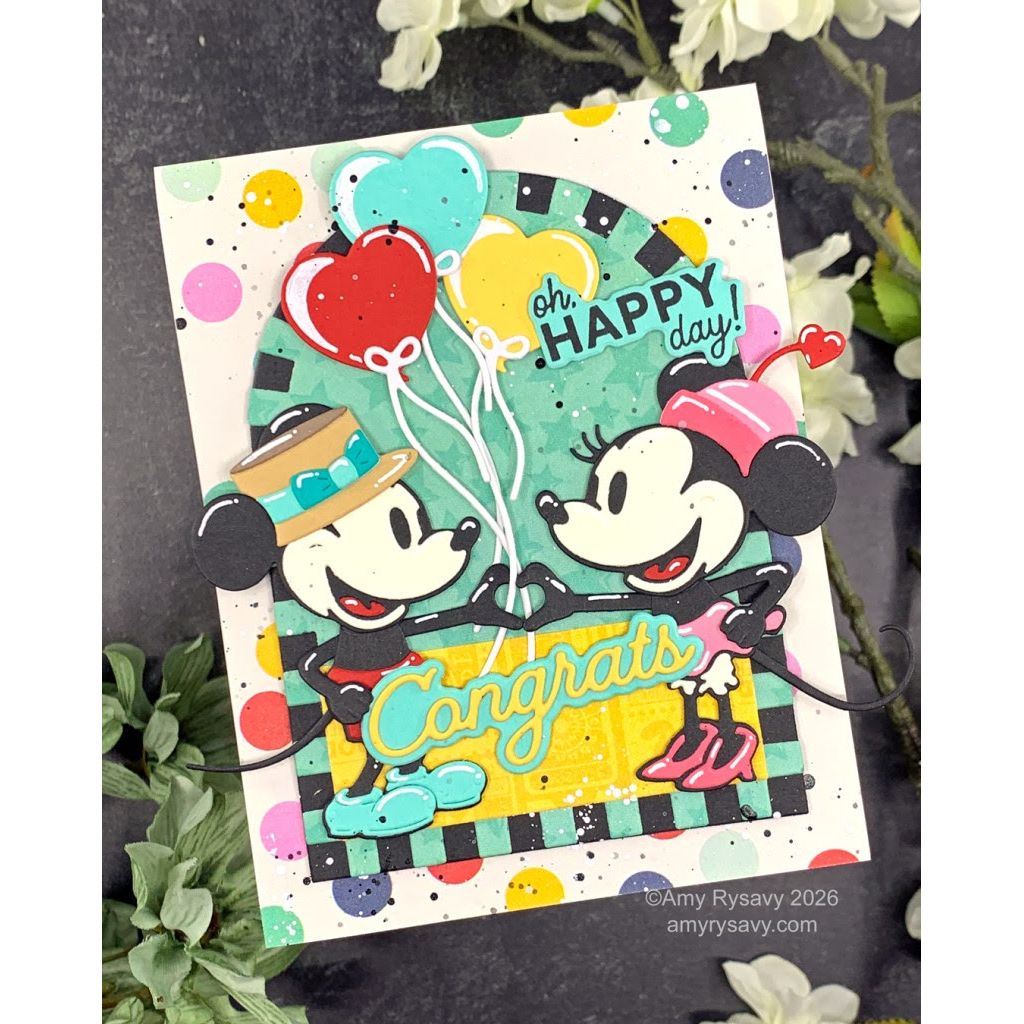 Spellbinders Layered Congrats Etched Dies S1-182 mouse