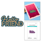Spellbinders Layered Hello Friend Etched Dies s1-184