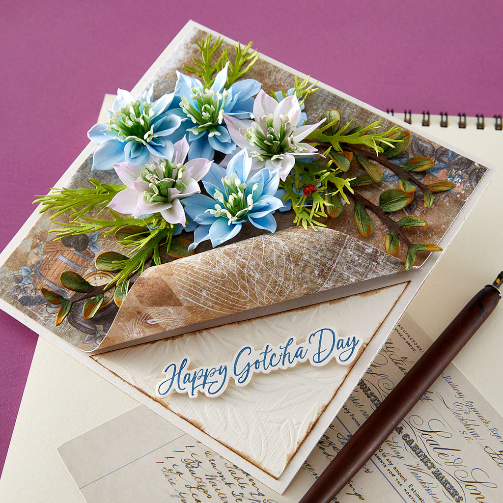 Spellbinders Love-in-a-Mist Etched Dies s3-559 flowers