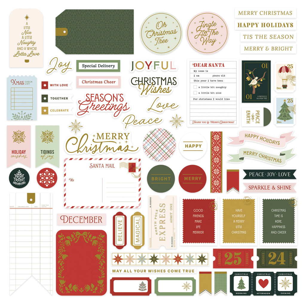 Spellbinders Merry Moments Die Cut Sentiments scse-019