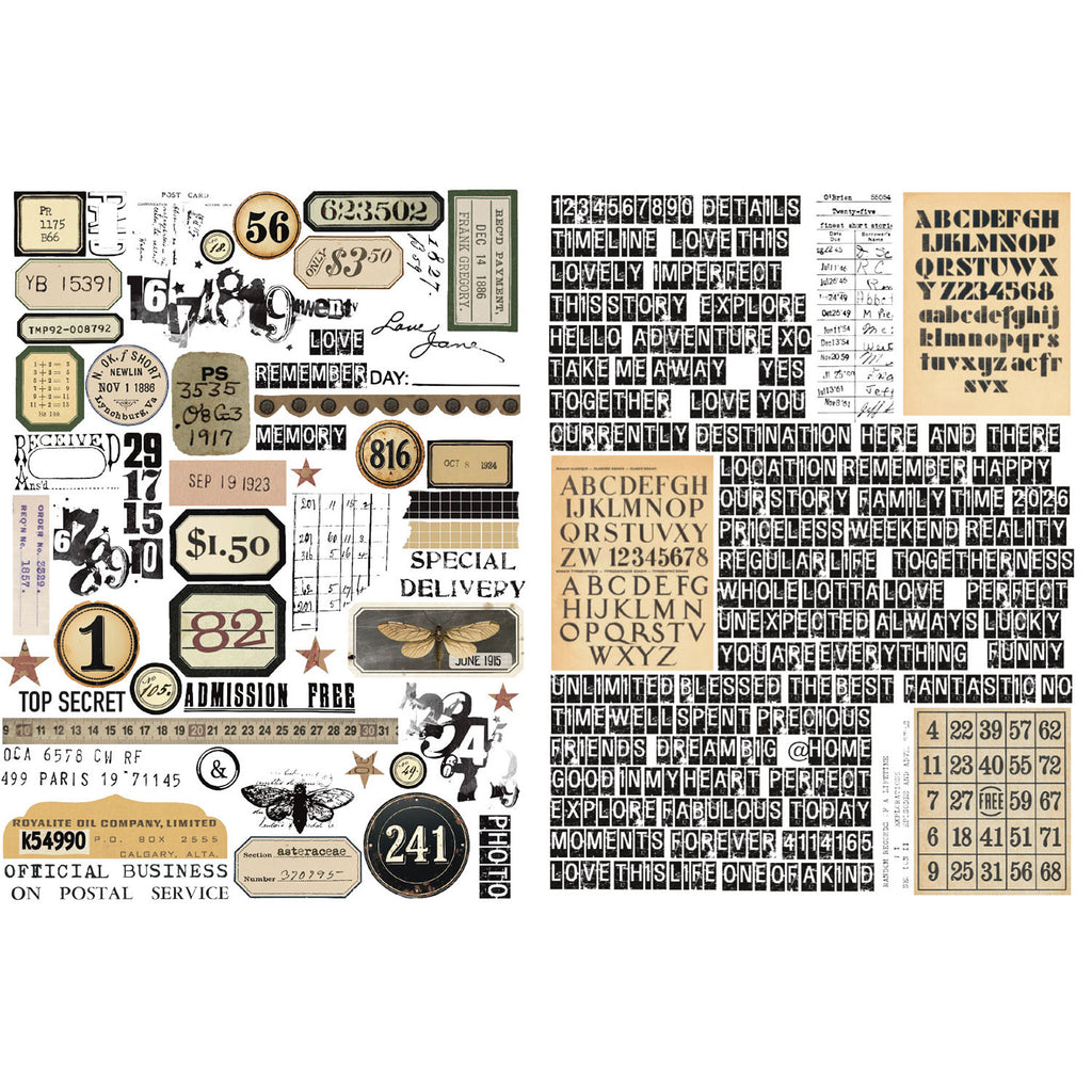 Spellbinders Noted Details Rub Ons scsr-016 stickers