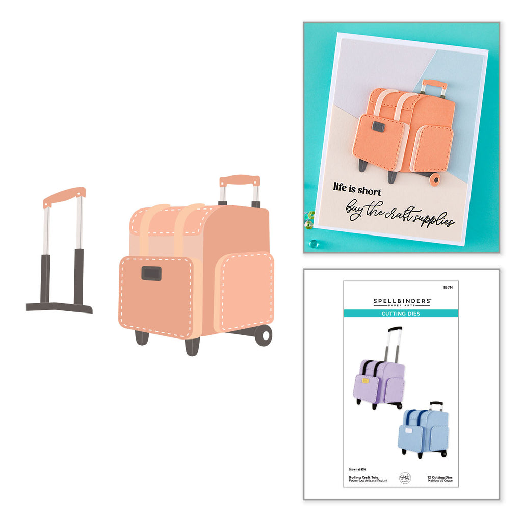 Spellbinders Rolling Craft Tote Etched Dies s5-714