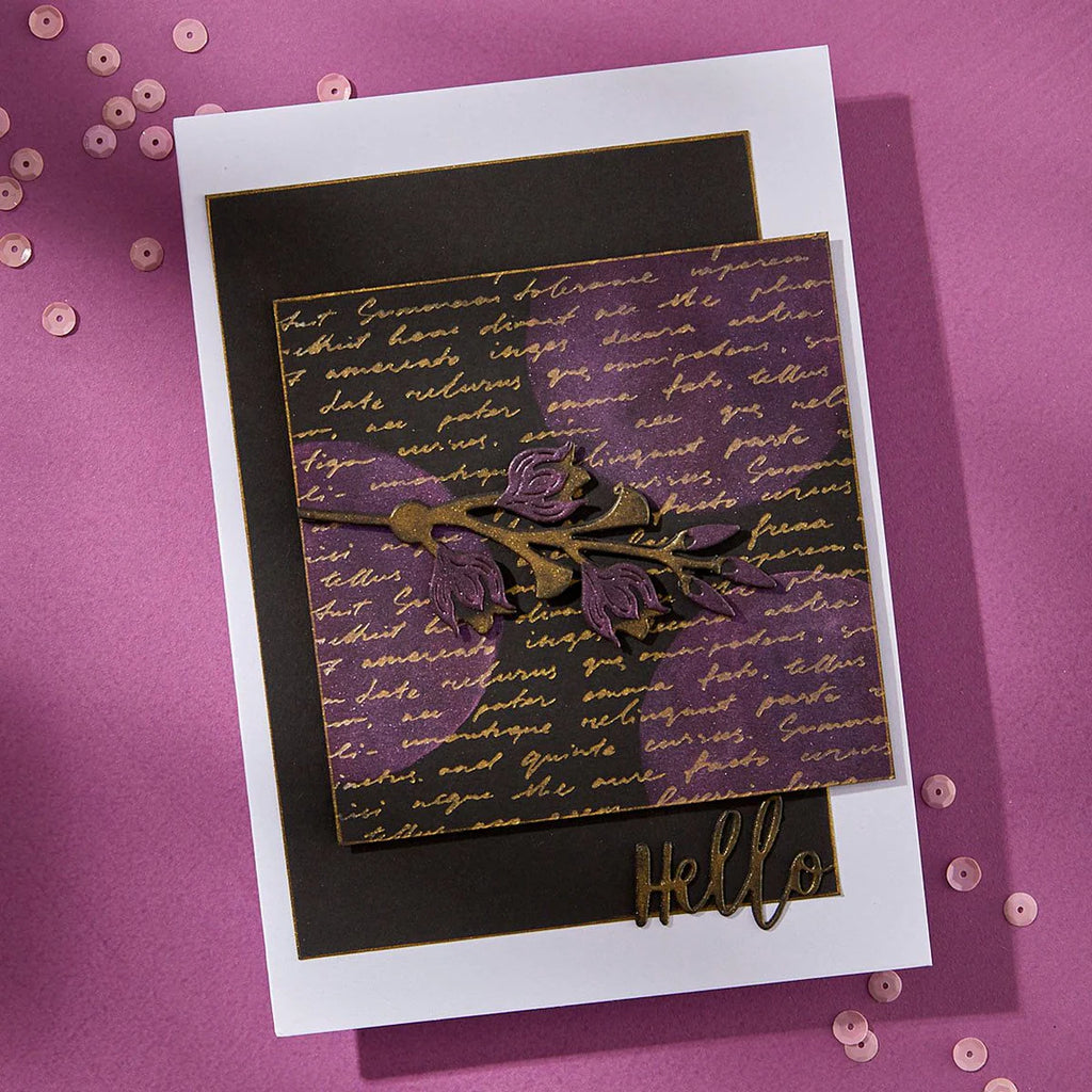 Spellbinders Script Text BetterPress Plate bp-287 hello