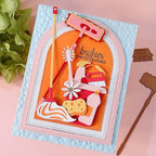 Spellbinders Shiny New Day Sentiments Clear Stamp Set stp-278 bucket