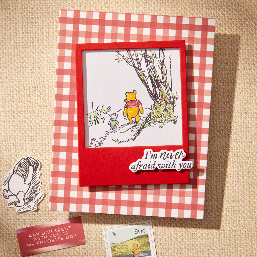 Spellbinders Silly Old Bear Sentiments Press Plate and Die Set bp-285 never afraid