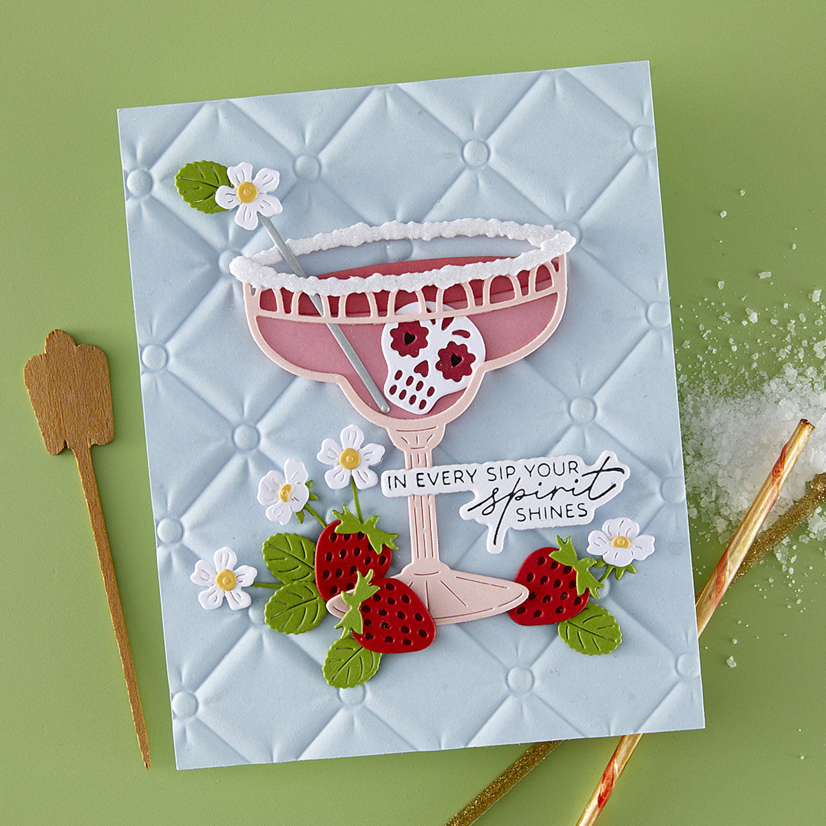Spellbinders Sip Sip Ole Sentiments spirit