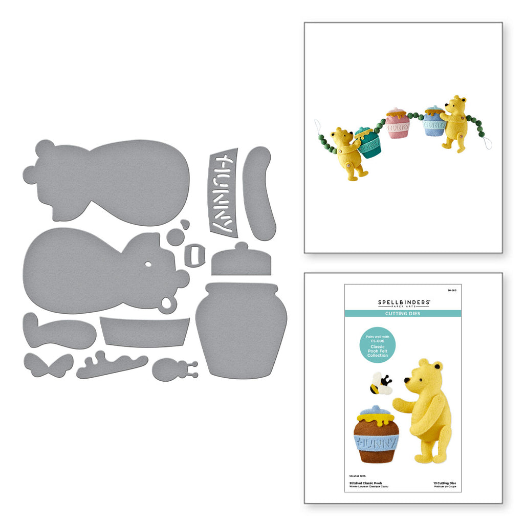 Spellbinders Stitched Classic Pooh Etched Dies s6-263
