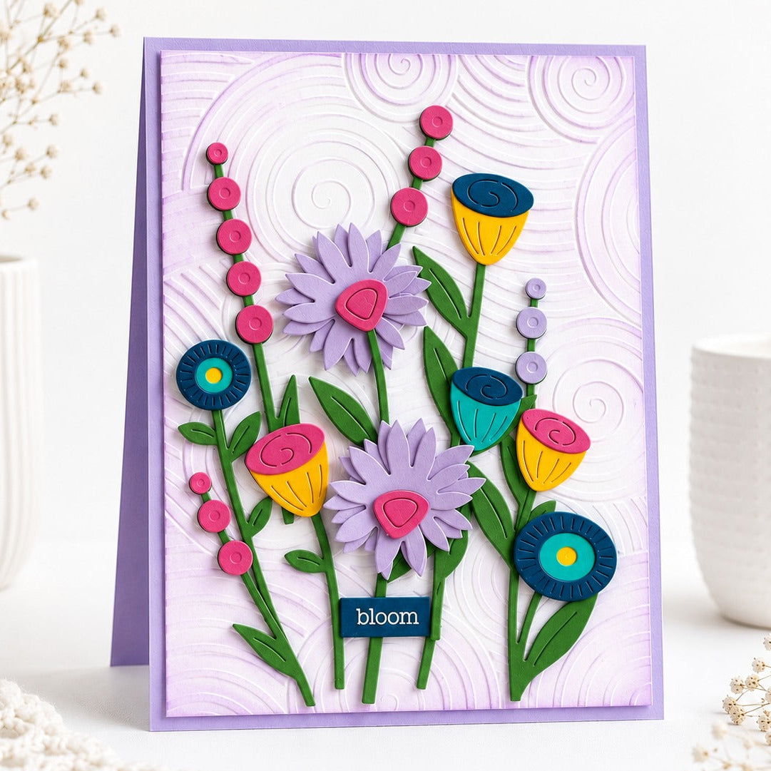 Spellbinders Whimsical Blooms Etched Dies s5-742 bloom