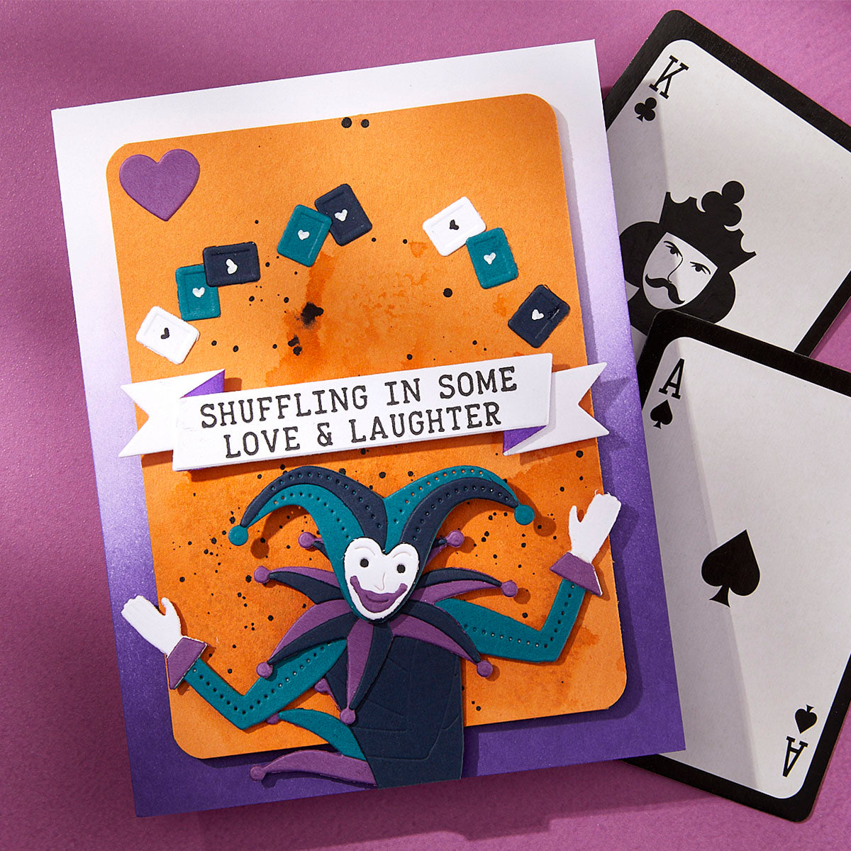 Spellbinders Wild Joker Etched Dies s5-686 shuffling