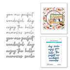 Spellbinders Woodland Tales Sentiments Etched Dies s4-1378
