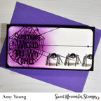 Sweet November Stamps Spider Salutations Clear Stamp Set snssshw23 Purple