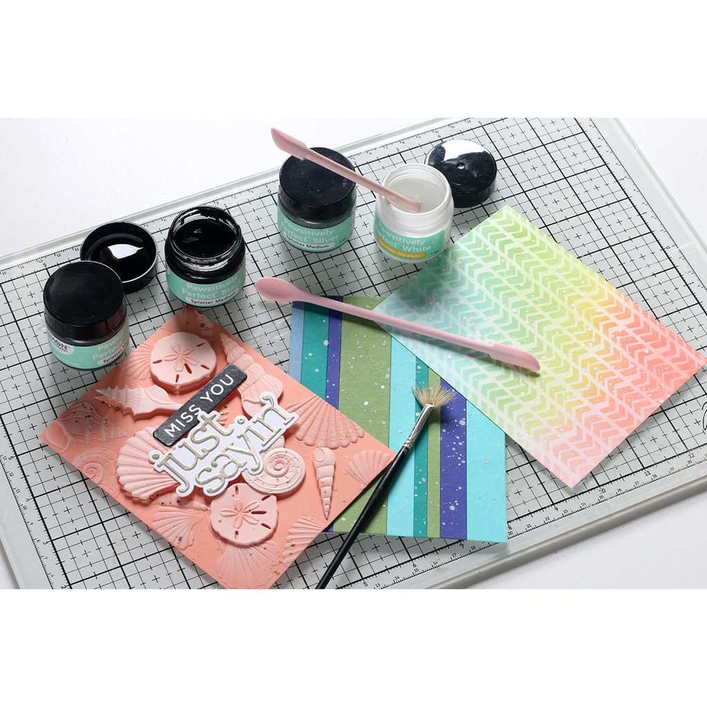 Simon Says Stamp Pawsitively Perfect Opaque White Splatter Medium st0180