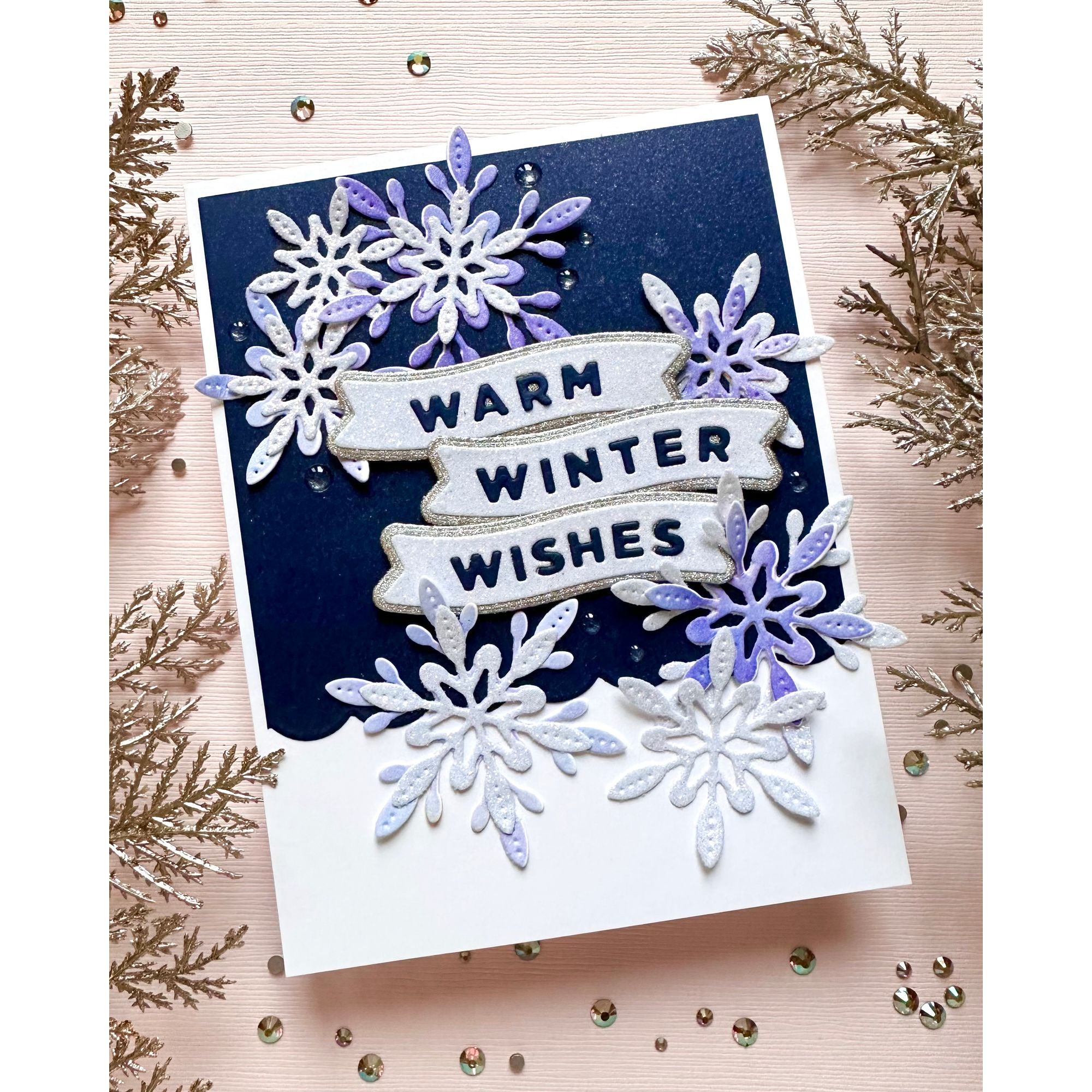 Simon Says Stamp Splendid Snowflakes Wafer Dies s1098 DieCember Winter Card
