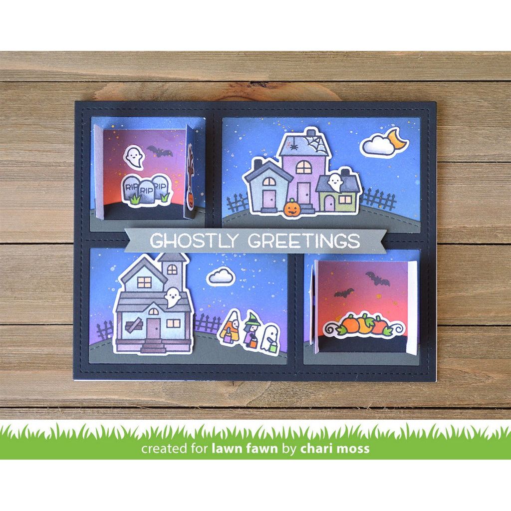 Lawn Fawn Spooky Village Clear Stamps lf2014 Ghostly