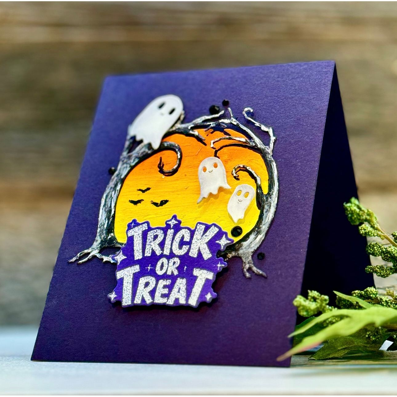 Simon Says Stamp Spooky Tree Arch Wafer Dies s965 Sweet Wishes Halloween Card