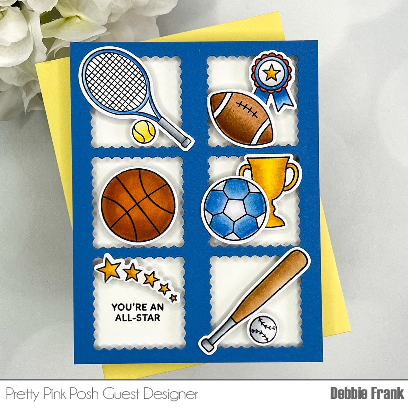 Pretty Pink Posh Sports Clear Stamps all the sports