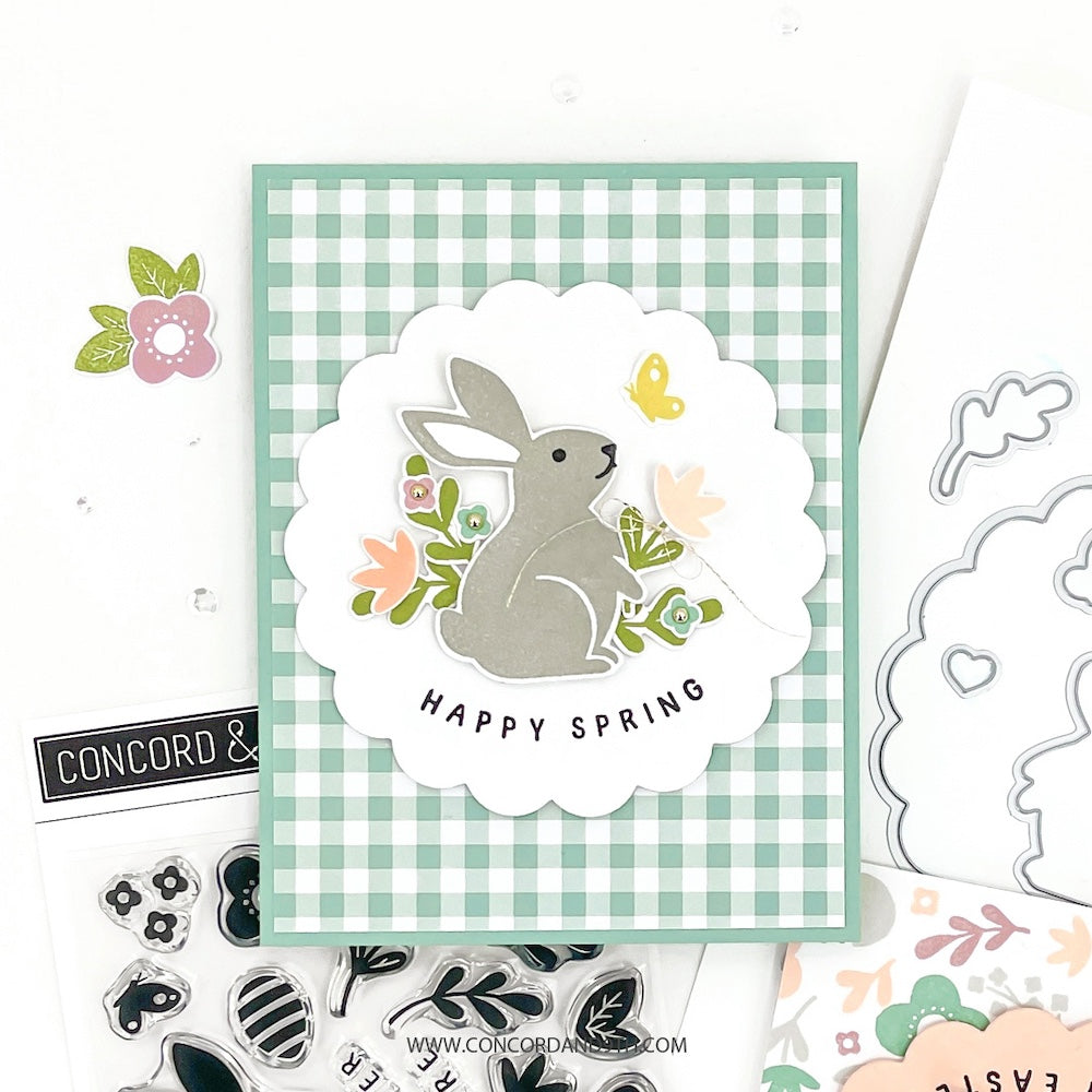 Concord & 9th Spring Bunny Clear Stamp Set 12064 spring