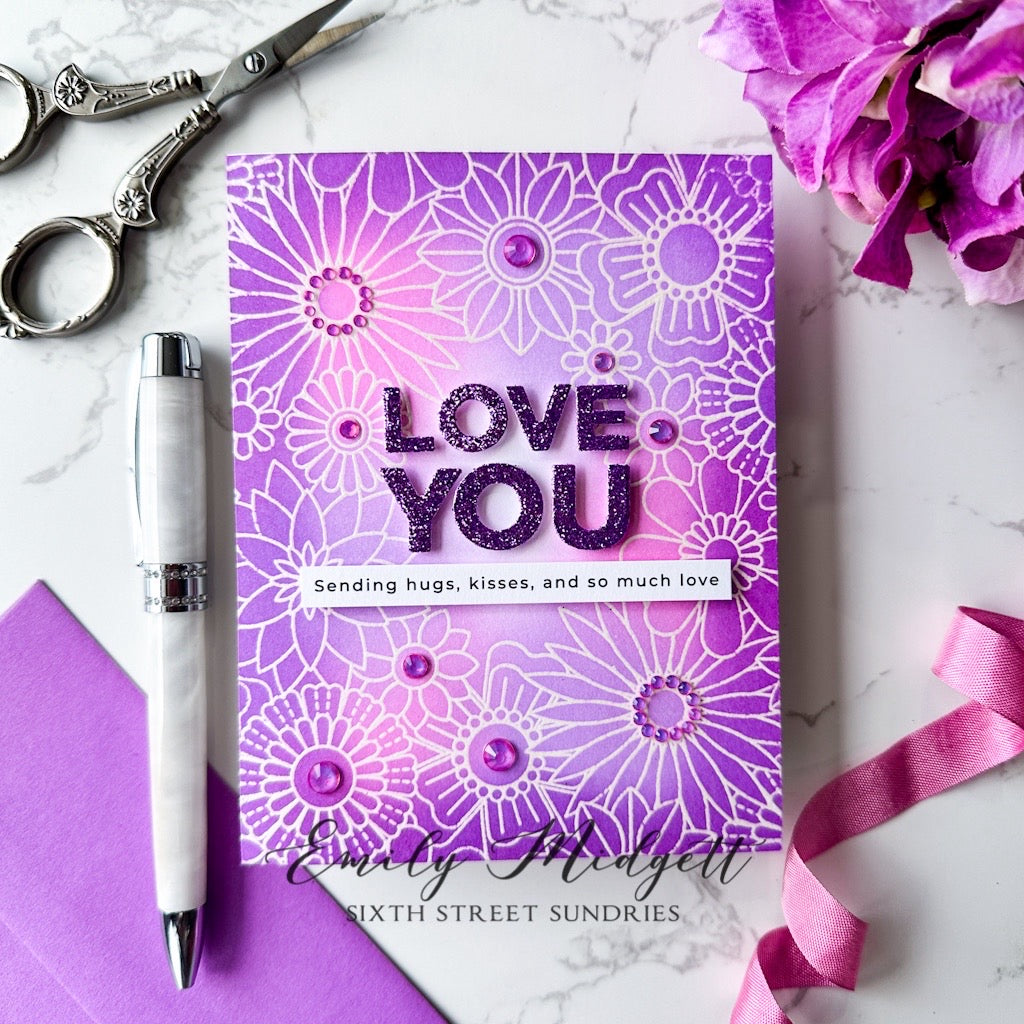 CZ Design Wafer Dies Stacked Love You czd225 Smitten Love Card | color-code:ALT02