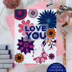 CZ Design Wafer Dies Stacked Love You czd225 Smitten Love Card | color-code:ALT01