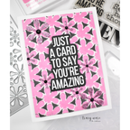 Simon Says Stamp Embossing Folder Stacked Blooms sf509 Rain or Shine You're Amazing Card