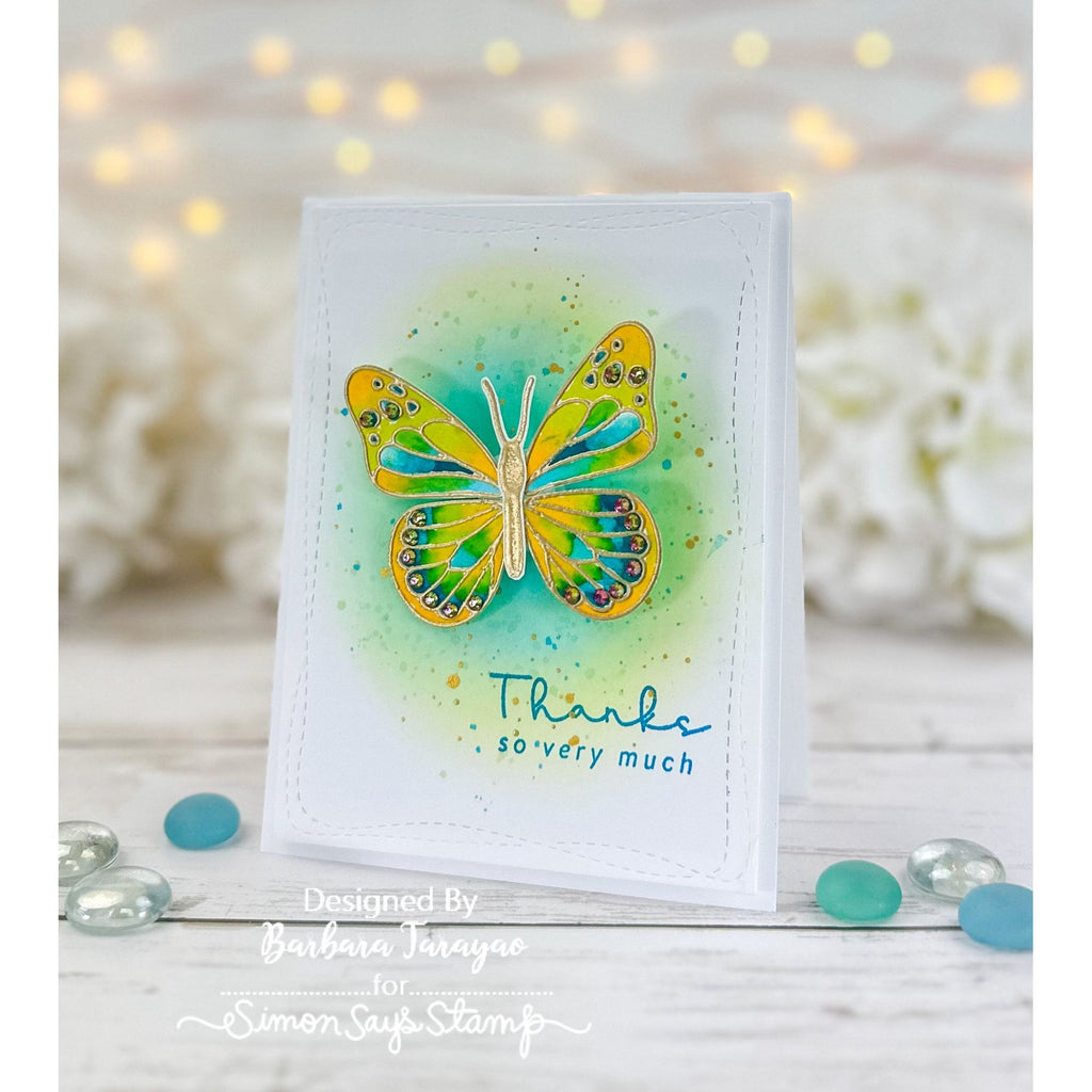 Simon Says Clear Stamps Mix and Match Butterflies 2007ssc Splendor Thanks Card | color-code:ALT07