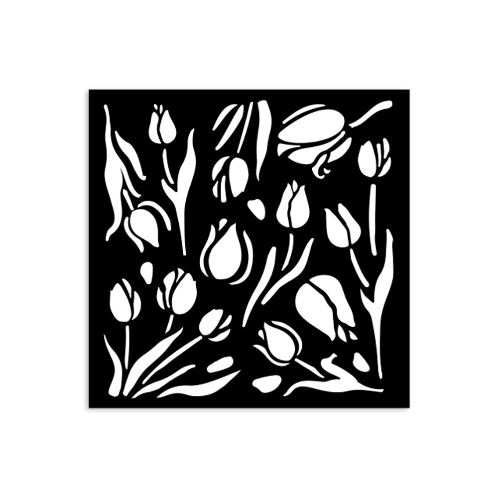 Stamperia Art Of Travelling Tulips Stencil kstds02
