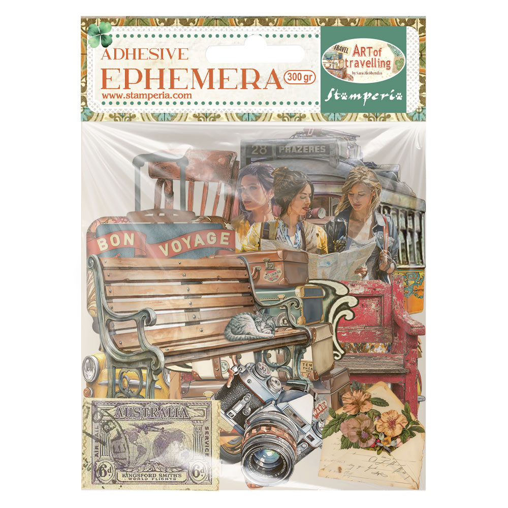Stamperia Art of Travelling Ephemera dflct79 bench