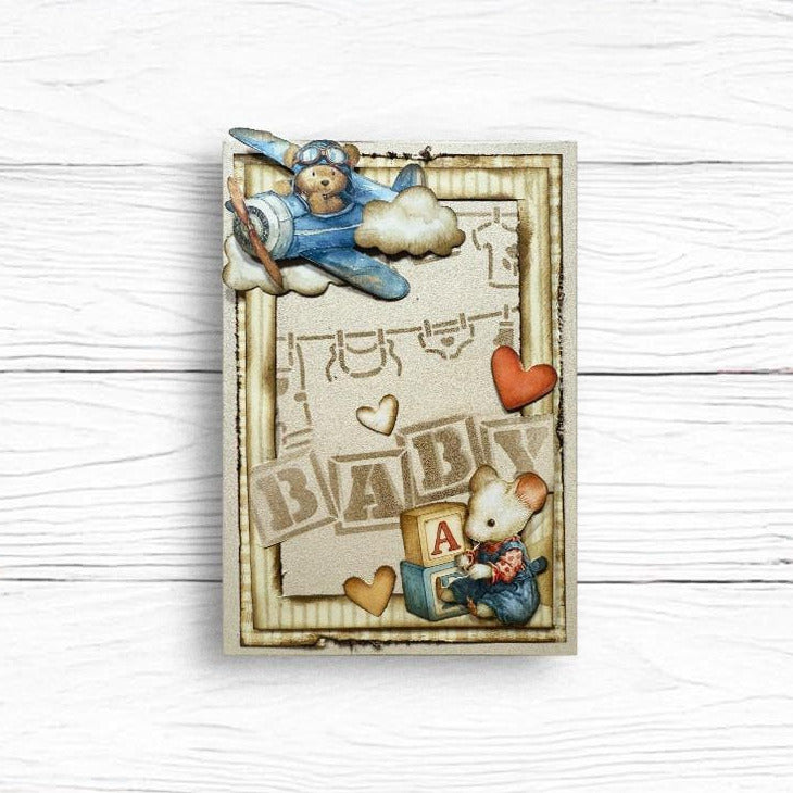 Stamperia Baby Elements Stencil kstdl145 baby